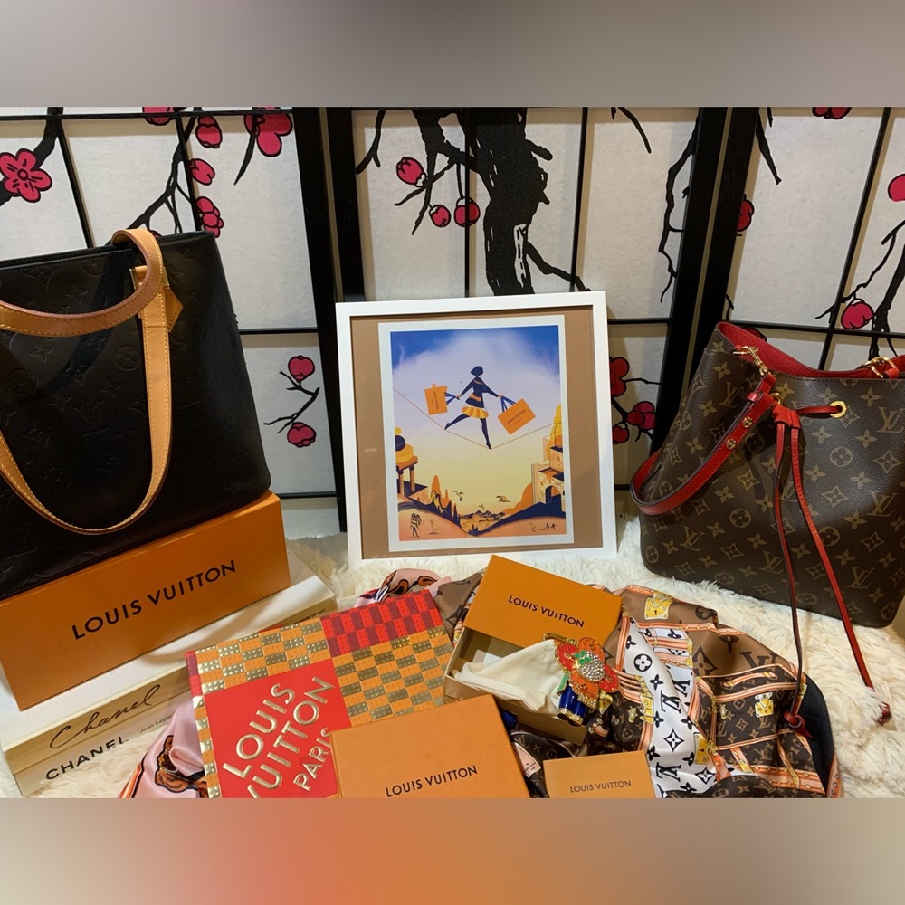 Louis Vuitton magazine quality framed picture.LV girl=Fearless 🙃
